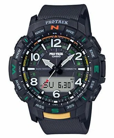Pre-owned Casio Pro Trek Prt-b50-1jf Bluetooth Mobile Link Analog Digital Watch