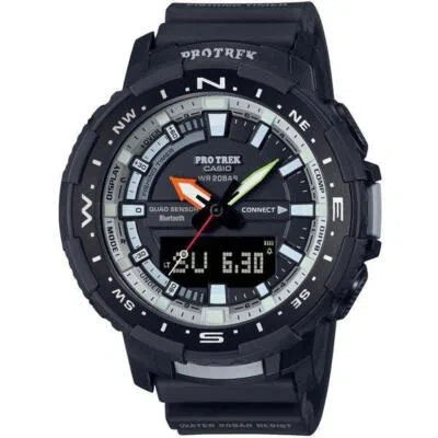 Pre-owned Casio Pro Trek Prt-b70be-1jr Extra Band Limited Bluetooth Mobile Men Watch