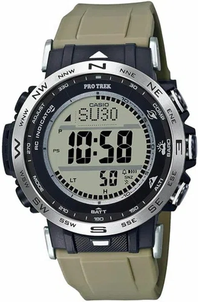 Pre-owned Casio Pro Trek Prw-30-5jf Solar Radio Men's Watch In Box