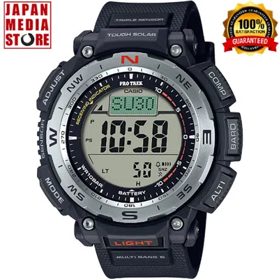 Pre-owned Casio Pro Trek Prw-3400-1jf Climber Line Atomic Radio Digital Solar Men Watch
