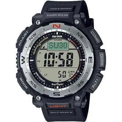 Pre-owned Casio Pro Trek Prw-3400-1jf Men's Watch Climber Line Atomic Radio Digital Solar