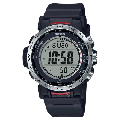 Pre-owned Casio Pro Trek Prw-35-1ajf Climber Line Triple Sensor Radio Solar Watch 44.6mm