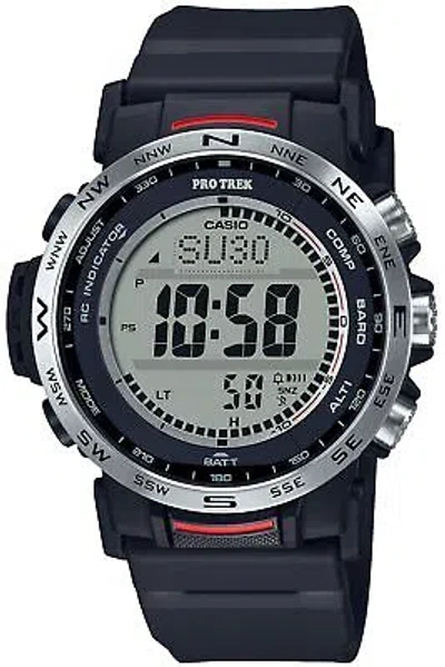 Pre-owned Casio Pro Trek Prw-35-1ajf Climber Triple Sensor Solar Men Watch In Box
