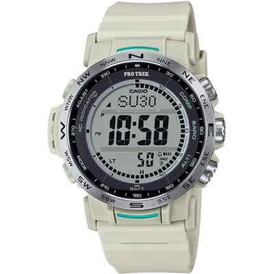 Pre-owned Casio Pro Trek Prw-35-7jf Climber Line Triple Sensor Radio Solar Watch 44.6mm