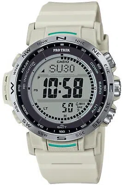 Pre-owned Casio Pro Trek Prw-35-7jf Men Watch Climber Triple Sensor Digital Solar Atomic