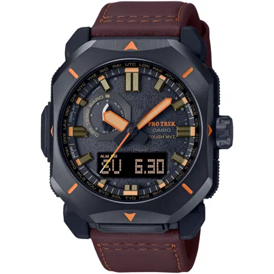 Pre-owned Casio Pro Trek Prw-6900yl-5jf Climber Line Analog Digital Radio Solar Watch Men
