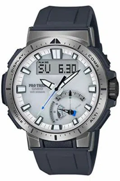 Pre-owned Casio Pro Trek Prw-70-7jf Solar Radio Men's Watch In Box From Japan