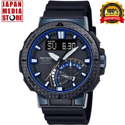 Pre-owned Casio Pro Trek Prw-73x-1jf Angler Line Solar Atomic Analog Digital Men Watch