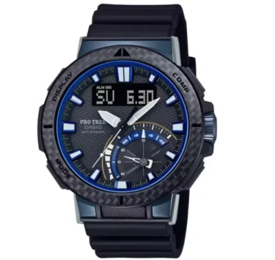 Pre-owned Casio Pro Trek Prw-73x-1jf Protrek Angler Line Carbon Bezel Japan Import