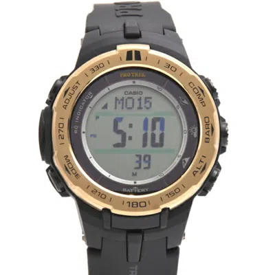 Pre-owned Casio Pro Trek Stainless Steel Wristwatch () In Multi