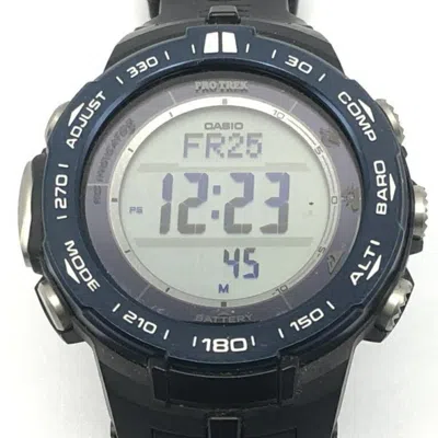 Pre-owned Casio Pro Trek Wristwatch () In Black