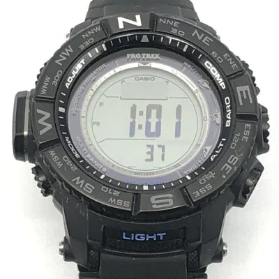 Pre-owned Casio Pro Trek Wristwatch () In Black