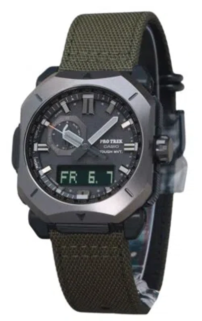 Pre-owned Casio Protrek Grey Dial Sports Tough Solar 100m Men's Watch Prw-6900yb-3