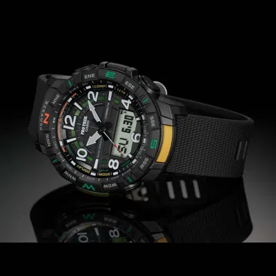 Pre-owned Casio Protrek Prt-b50-1jf Climber Line Bluetooth Smartphone Link Watch 50.8mm