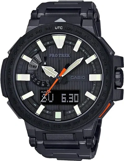 Pre-owned Casio Protrek Prx-8000yt-1jf Manaslu Black Watch Men Box
