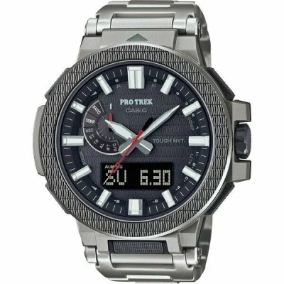 Pre-owned Casio Protrek Prx-8001yt-7jf Black Manaslu Knife Ridge Men's Watch In Box