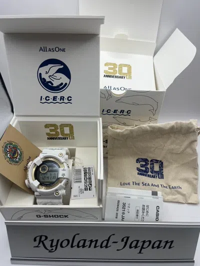 Pre-owned Casio Psl  G-shock Frogman Gw-8201k-7jr Icerc Collaboration Model White Gold 2024
