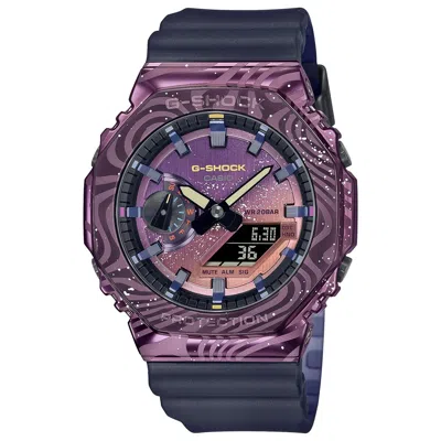 Pre-owned Casio Psl  G-shock Men's Watch Ana-digi Gm-2100mwg-1ajr Galaxy Motif 2023