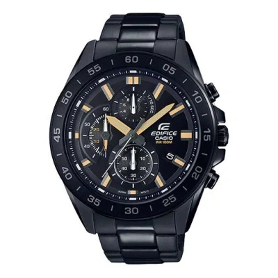 Casio Quartz Edifice Stainless Steel Strap Mens Black Analog