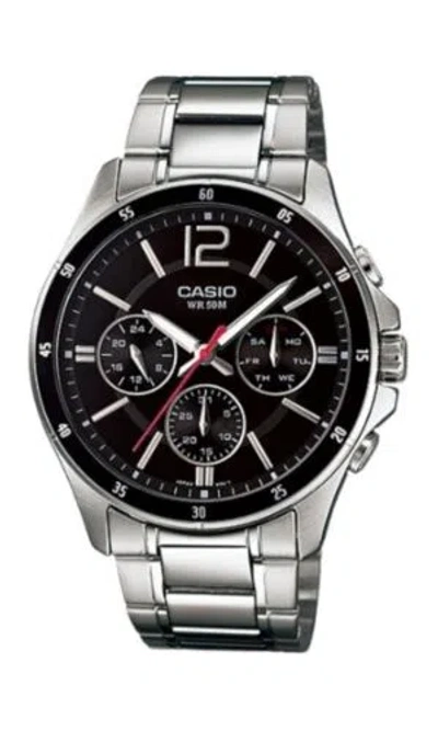 Pre-owned Casio Quartz Watch  Mtp-1374d-1avdf Steel