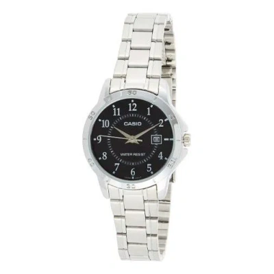 Casio Quartz Waterproof Black Analog In Metallic