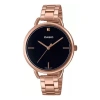 Casio Quartz Waterproof Black Analog In Gold