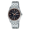 Casio Quartz Waterproof Black Analog In Metallic