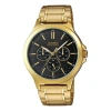 Casio Quartz Waterproof Black Dial Mens Black Analog
