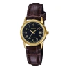 Casio Quartz Waterproof Brown Strap Brown Analog