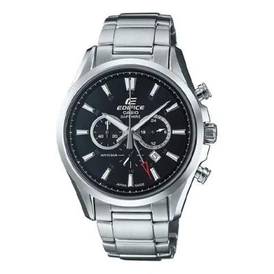 Casio Quartz Waterproof Edifice Stainless Steel Strap Mens Black Analog In Neutral