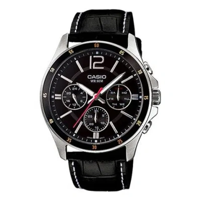 CASIO CASIO QUARTZ WATERPROOF MENS BLACK ANALOG