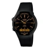 Casio Quartz Waterproof Mens Black Analog/digital Combo