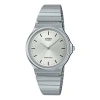 Casio Quartz Waterproof Mens Silver Analog In Gray