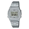 Casio Quartz Waterproof Mens Silver Digital In Metallic