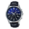 Casio Quartz Waterproof Sapphire Crystal Edifice Blue Mens Royal Blue Analog In Black