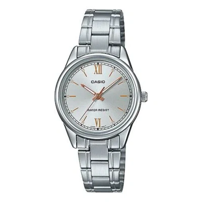 Casio Quartz Waterproof Silver Analog In Metallic