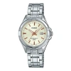 Casio Quartz Waterproof Silver Analog In Metallic