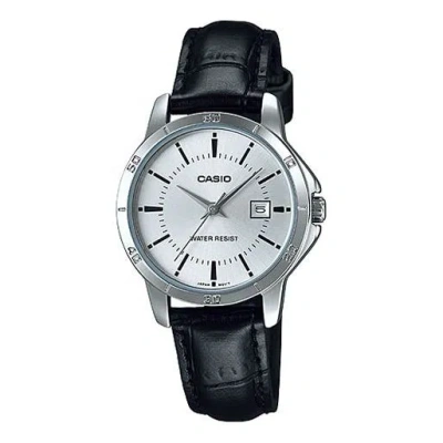 Casio Quartz Waterproof Silver Dial Silver Analog In Black