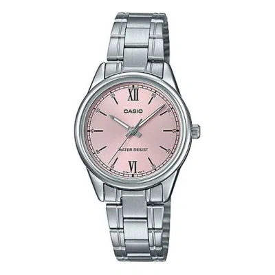 Casio Quartz Waterproof Silverpink Analog In Metallic