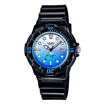 Casio Quartz Waterproof Sports Blue Gradient Blue Analog In Black
