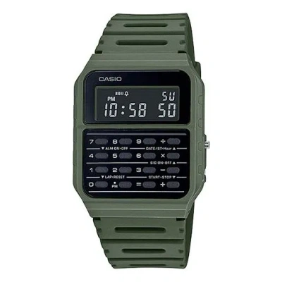 Casio Quartz Waterproof Sports Unisex Mens Graygreen Digital In Green