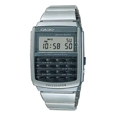 Casio Quartz Waterproof Sports Unisex Mens Silver Digital In Metallic
