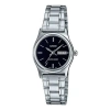 Casio Quartz Waterproof Stainless Steel Strap Black Analog In Silver