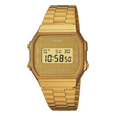 Casio Quartz Waterproof Unisex Mens Gold Digital