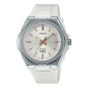 Casio Quartz Waterproof White Analog In Silver