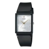 Casio Quartz Waterproof White Dialblack Strap Mens Whiteblack Analog