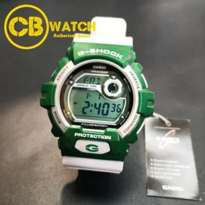 Pre-owned Casio Rare  G-shock Crazy Colors White / Green G-8900cs-3 Watch