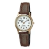 Casio Retro Fashion Business Analog Watch 'brown Gold White'