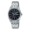 Casio Retro Fashion Casual Analog Watch 'black Silver' In Neutral