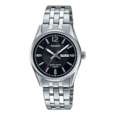 Casio Retro Fashion Casual Analog Watch 'black Silver' In Neutral